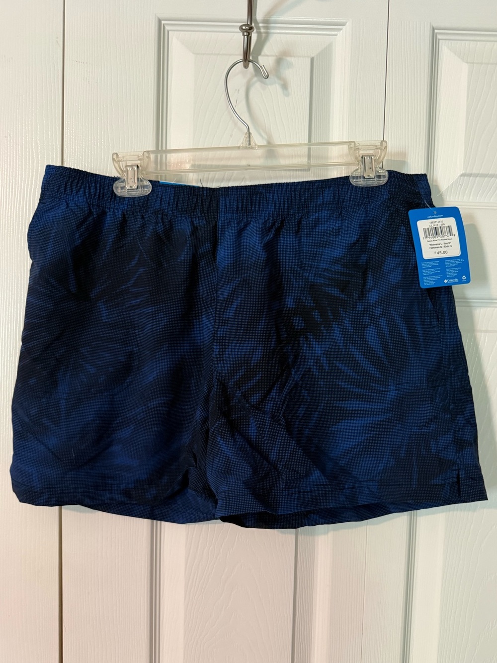 NWT! Columbia Women's Navy Patterned Swim/Active Shorts